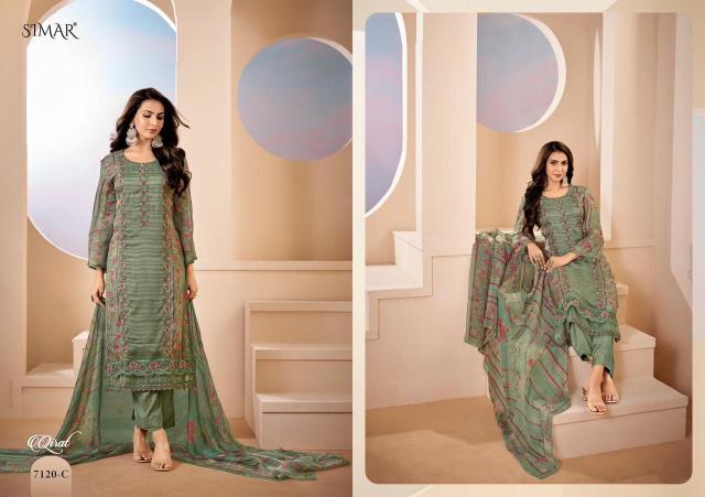 Glossy simar qirat cotton dress materials wholesale dealers